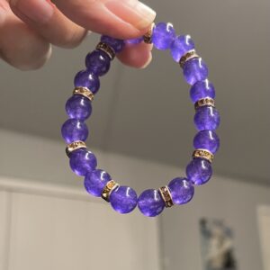 Purple with Chocolate Crystals in Glass 10mm