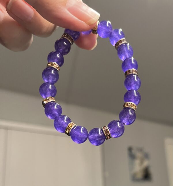 Purple with Chocolate Crystals in Glass 10mm
